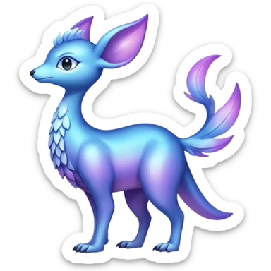 Shiny Dusk-Colored Fionbri-creature by Falvie (full body) sticker