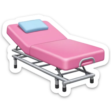 cama de fisioterapia color rosa  sticker