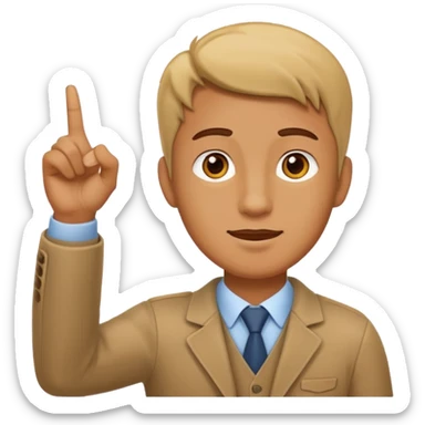 Mano señalando arriba sticker