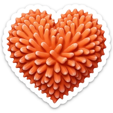 Coral heart sticker
