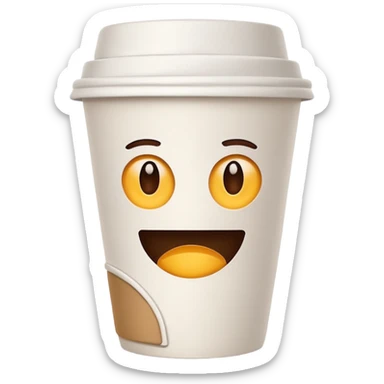 Coffee cup – paper cup with lid sticker