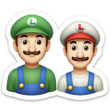 Mario and Luigi sticker