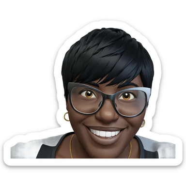 smiling boy with black hair sticker