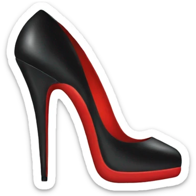 black heels with red bottoms  sticker
