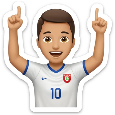 soccer fan cheering, happy sticker