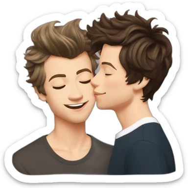 harry styles kisses louis tomlinson sticker