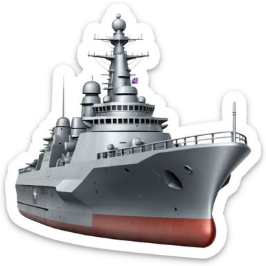 generate a very realistic missile cruiser, Admiral Zozulya sticker