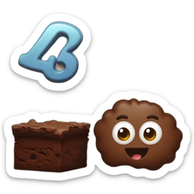 Brownie and the number 46 sticker