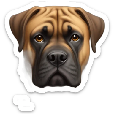 tête bullmastiff colère sticker