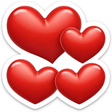 Love heart red emoji Facebook sticker