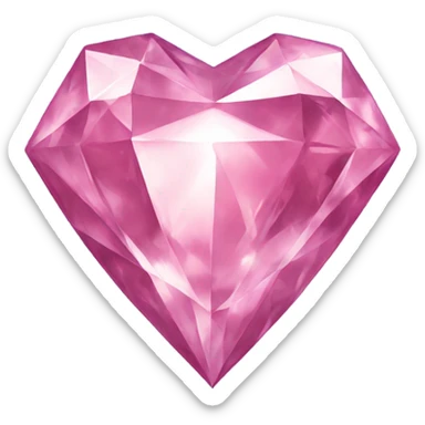 Diamond heart sticker