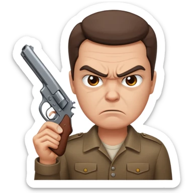 impatiently waiting mad with gun sticker