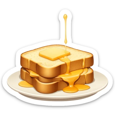 Dutch kaas tosti with gouda cheese and golden brown bread sticker