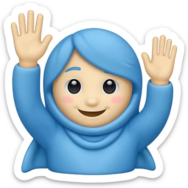 Un huggy wuggy saludando sticker