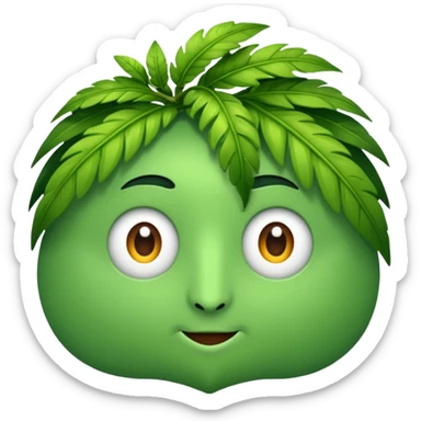 grüne feder ohne gesicht sticker