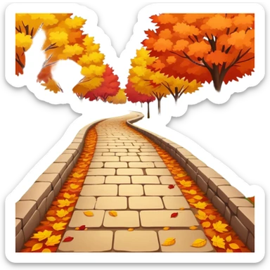 Scenic autumn park sticker