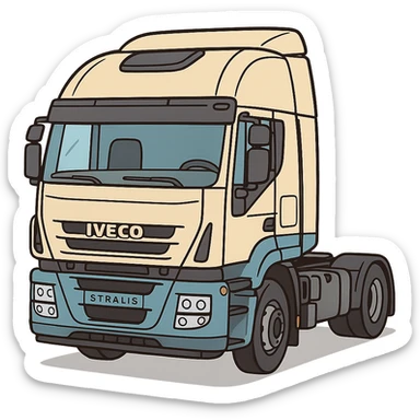flat toon style Iveco Stralis truck sticker