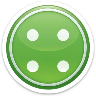 Make a green circle with a white dot at the middle sticker
