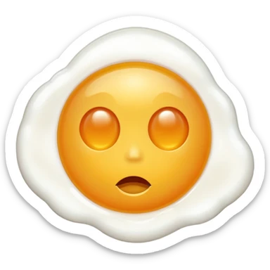 fried egg white only sticker