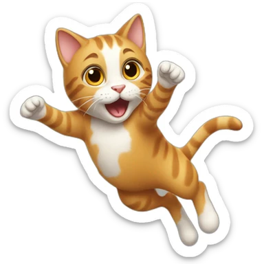 jumping-cat sticker