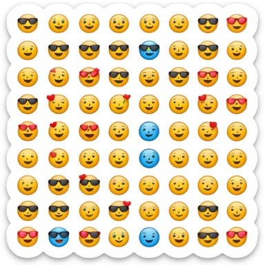 Emojis about learning English for young adults sticker