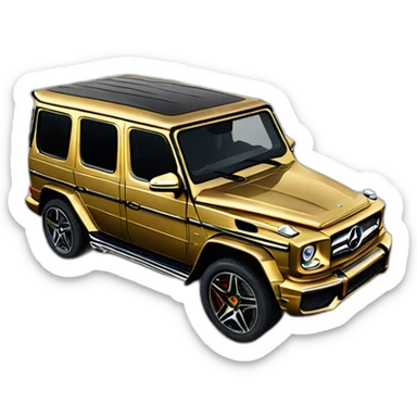 gold mercedes g63 sticker
