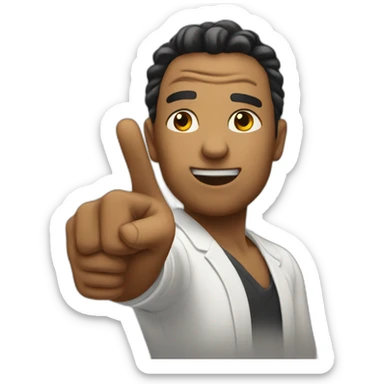 pointing at myself sticker