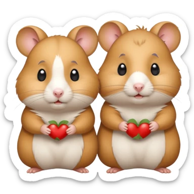 Hamster mommy and daddy sticker