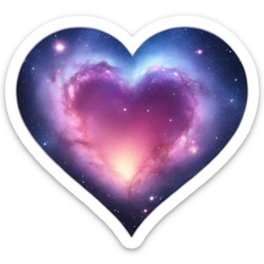 galaxy heart sticker
