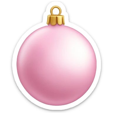 pastel pink Christmas ball sticker