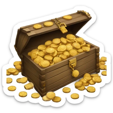 box full of treasure sticker