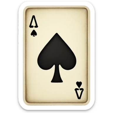 ace of spades playing card sticker