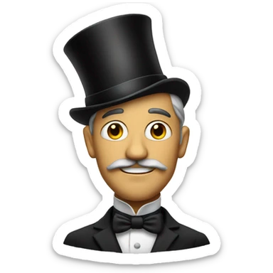 Gentleman with really long top hat sticker