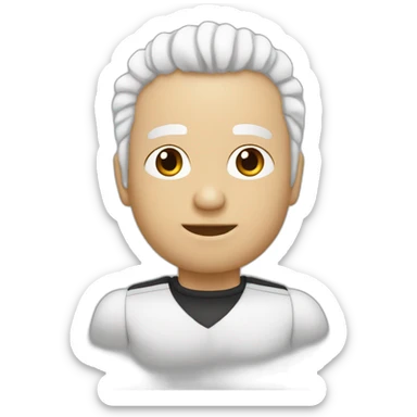 Enfermero piel blanca, pelo un poco canoso, pelo muy corto sticker