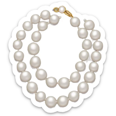 pearl necklace sticker