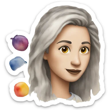 Watercolor painting  sticker