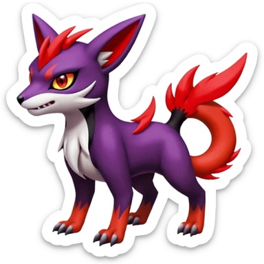 Meloetta-Litten-Zangoose-Guilmon-Darkrai-Pokémon-Fakémon-fusion-hybrid-creature sticker