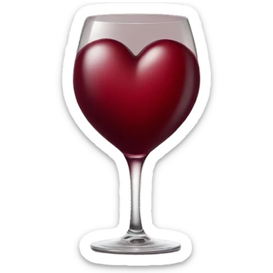 winered heart sticker