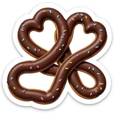  chocolate dipped pretzels with dark chocolate drizzle  sticker