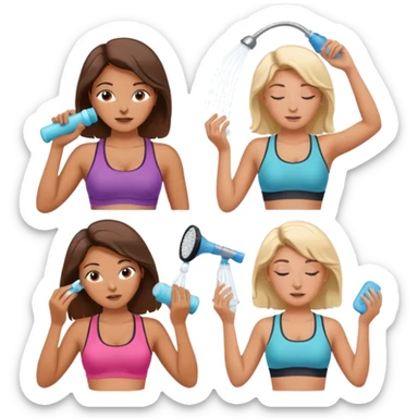 Faça ela fazendo academia, dormindo, finalizando o cabelo,se maquiando fazendo skin Care e tomando banho Premium  sticker