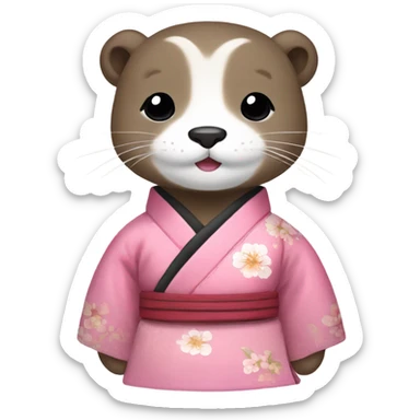 an otter wear hanbok sticker