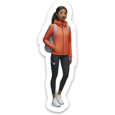 Ensemble nike tech sur une personne sticker