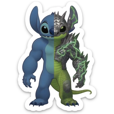 Venom-Stitch-Zekrom-Salandit-Sneasel-fusion, full body sticker