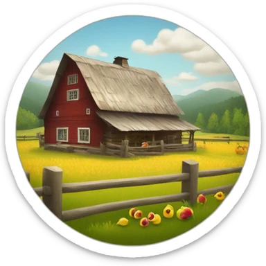 Tradition latvian farmstead  sticker