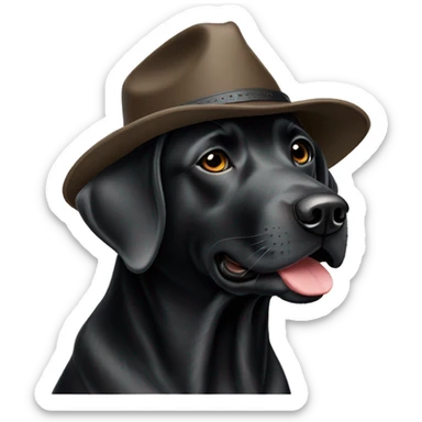 Black Labrador Texas hat sticker