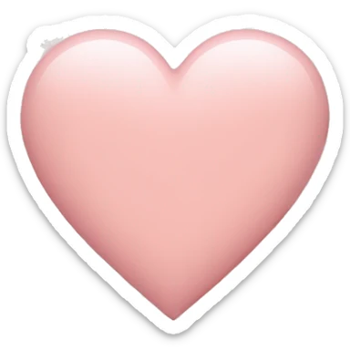 Blush pink heart sticker