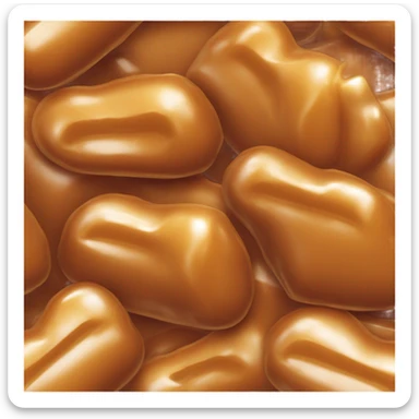 Caramel candy piece  sticker