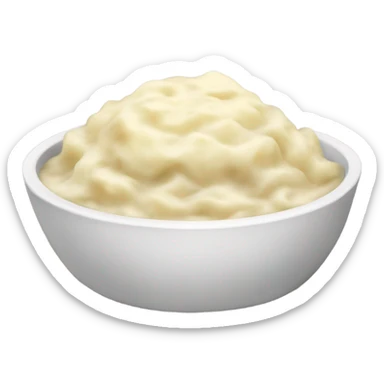bowl of mashed potatoes with gravy sticker