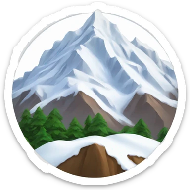 Snowcapped Mountain plus three star sticker