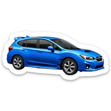 blue subaru impreza hatchback sticker